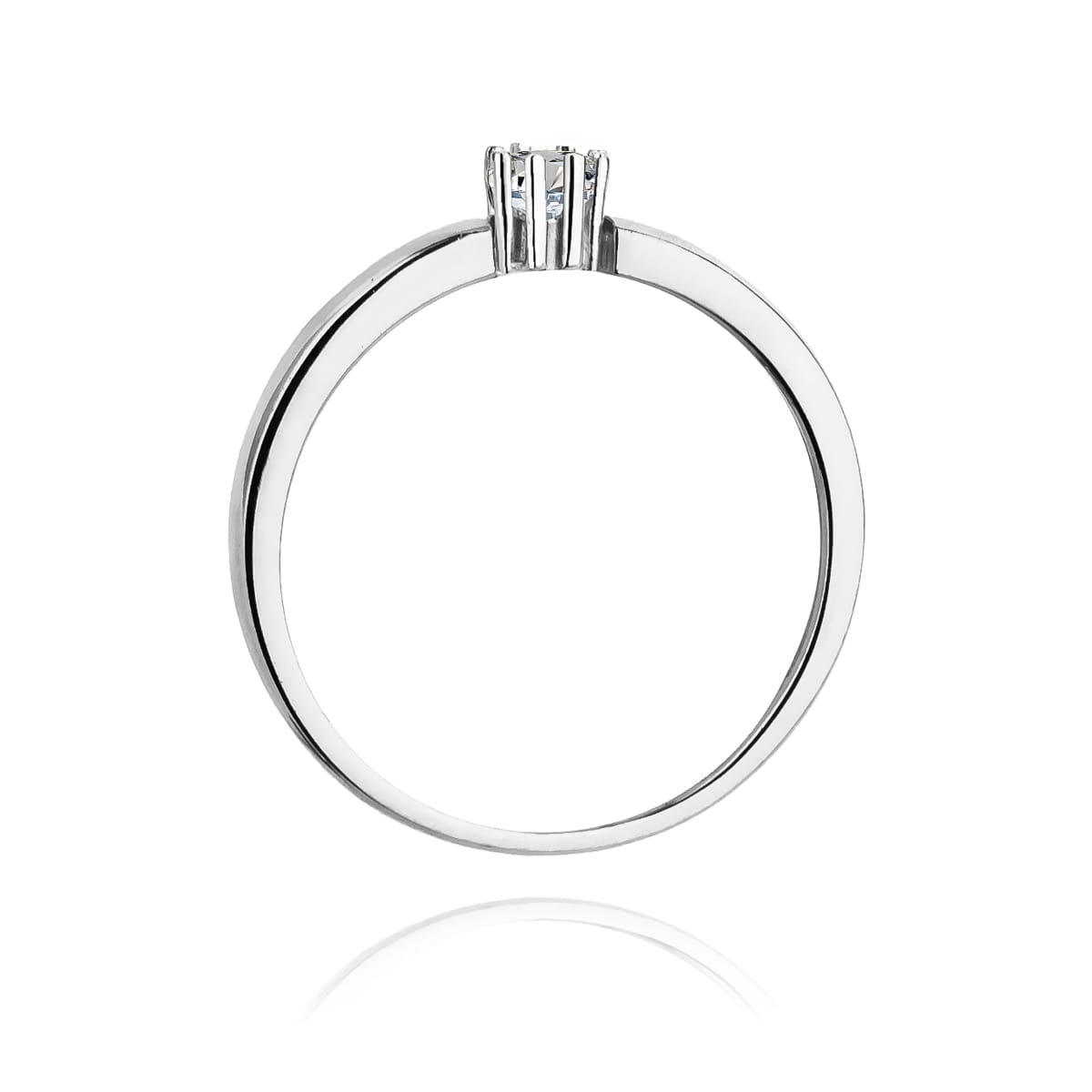 W128 Diamantový prsteň 0,10ct biele zlato Au 585/1000 - 2