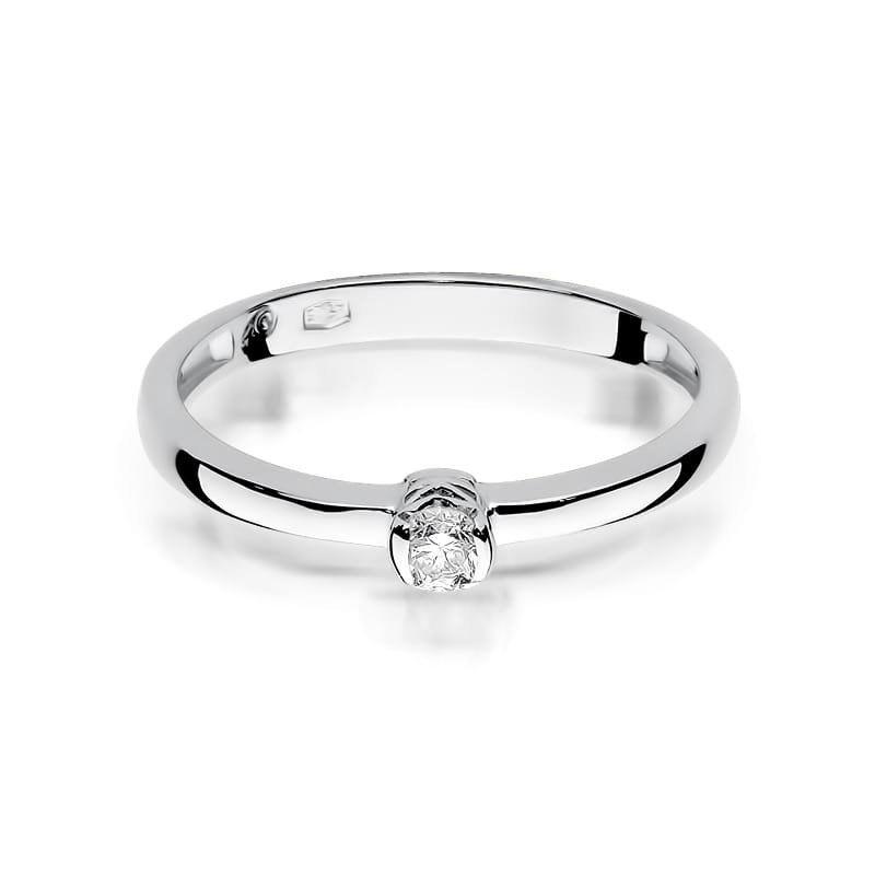 W131 Diamantový prsteň 0,10ct biele zlato Au 585/1000 - 1