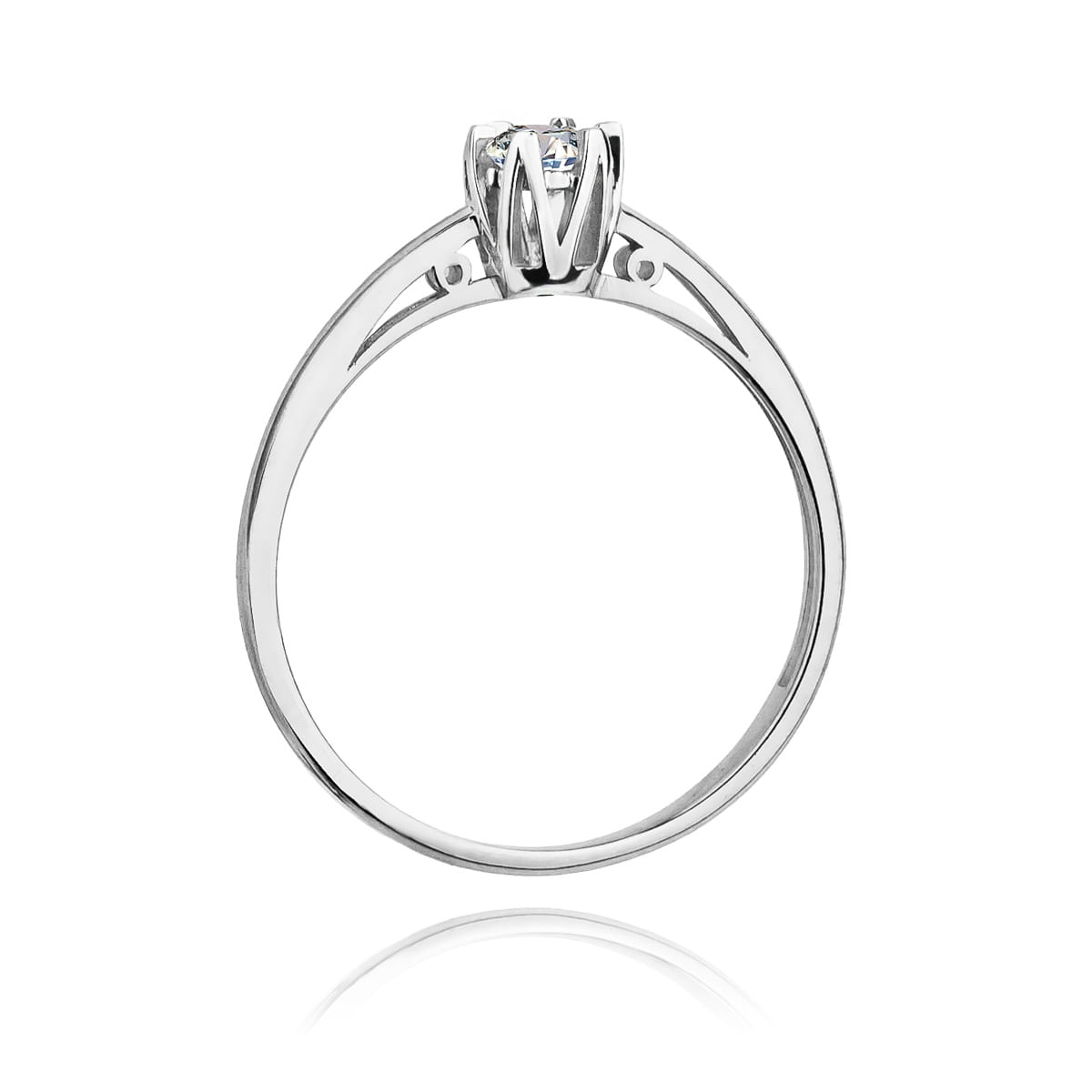 W133 Diamantový prsteň 0,15ct biele zlato Au 585/1000 - 2