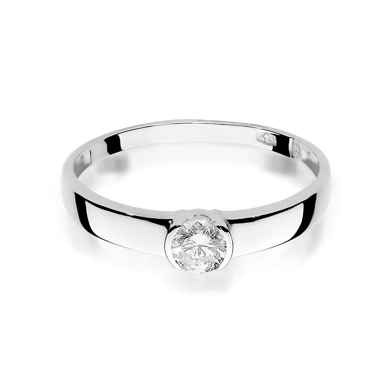W138 Diamantový prsteň 0,25ct biele zlato Au 585/1000 - 1