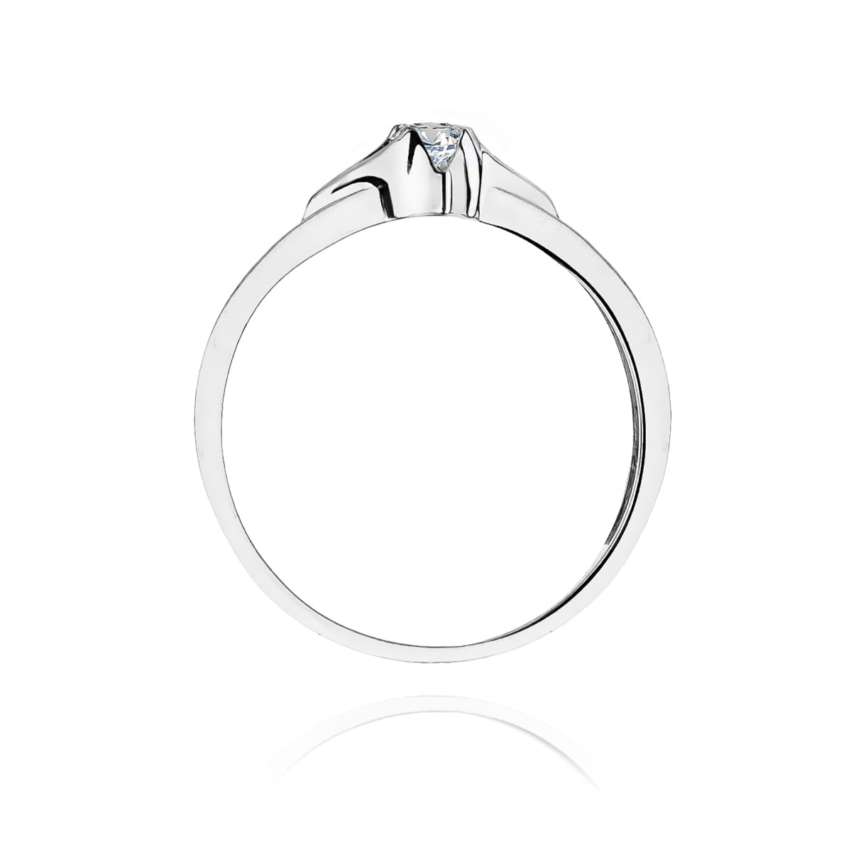 W155 Diamantový prsteň 0,12ct biele zlato Au 585/1000 - 2