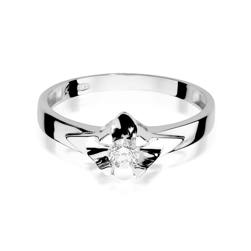 W155 Diamantový prsteň 0,20ct biele zlato Au 585/1000 - 1