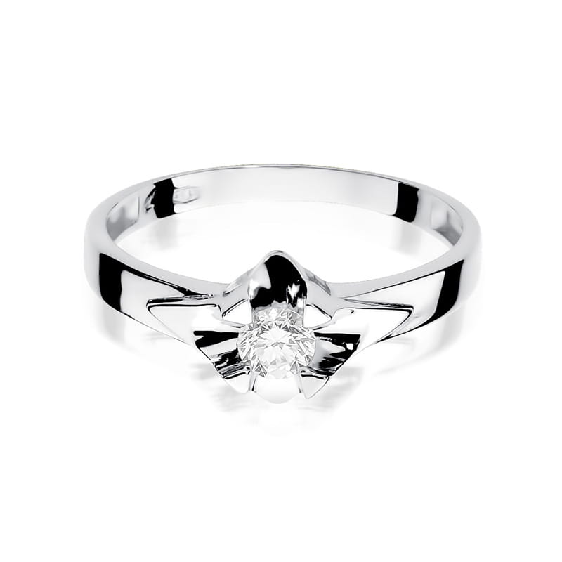 W155 Diamantový prsteň 0,30ct biele zlato Au 585/1000 - 1