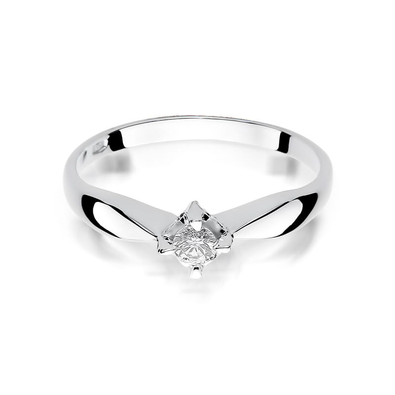 W171 Diamantový prsteň 0,12ct biele zlato Au 585/1000 - 1