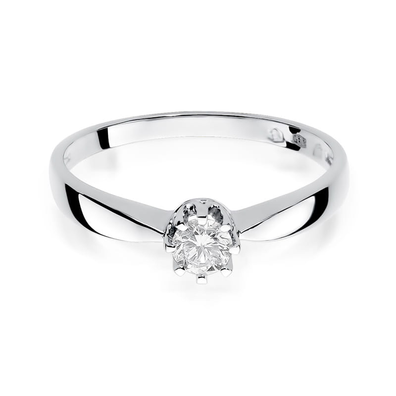 W173 Diamantový prsteň 0,15ct biele zlato Au 585/1000 - 1