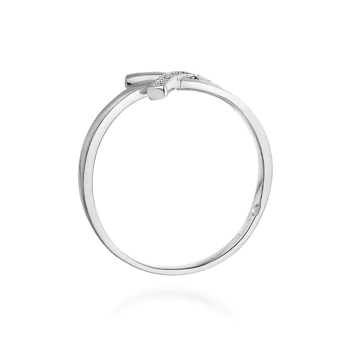 Prsteň W179 s diamantmi, biele zlato Au 585/1000 - 2