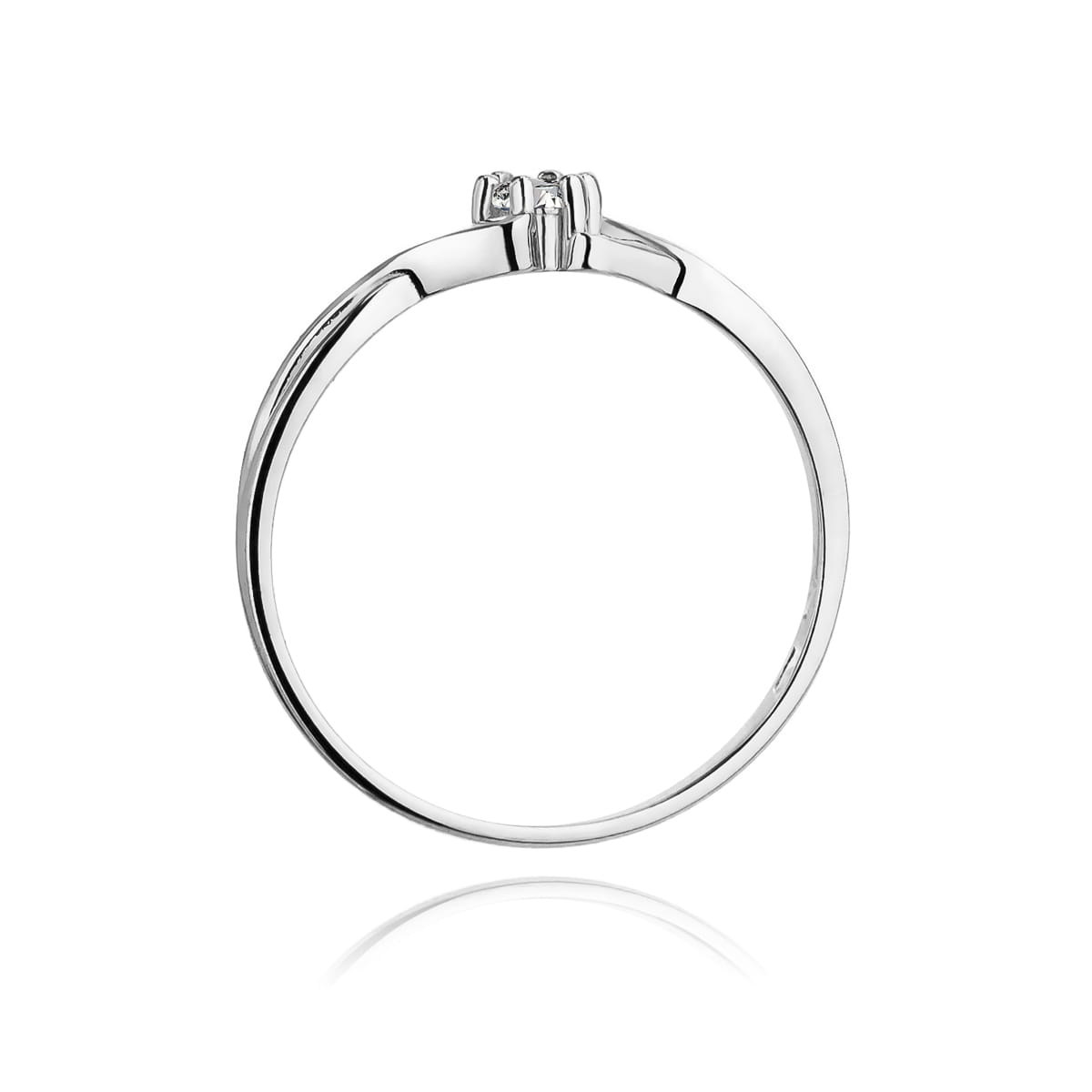 W190B Diamantový prsteň 0,10ct biele zlato Au 585/1000 - 2