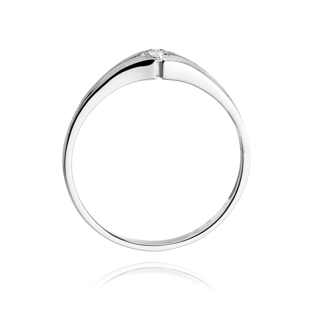 W207 Diamantový prsteň 0,08ct biele zlato Au 585/1000 - 2