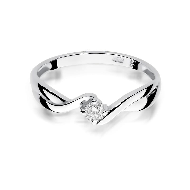 W208 Diamantový prsteň 0,08ct biele zlato Au 585/1000 - 1