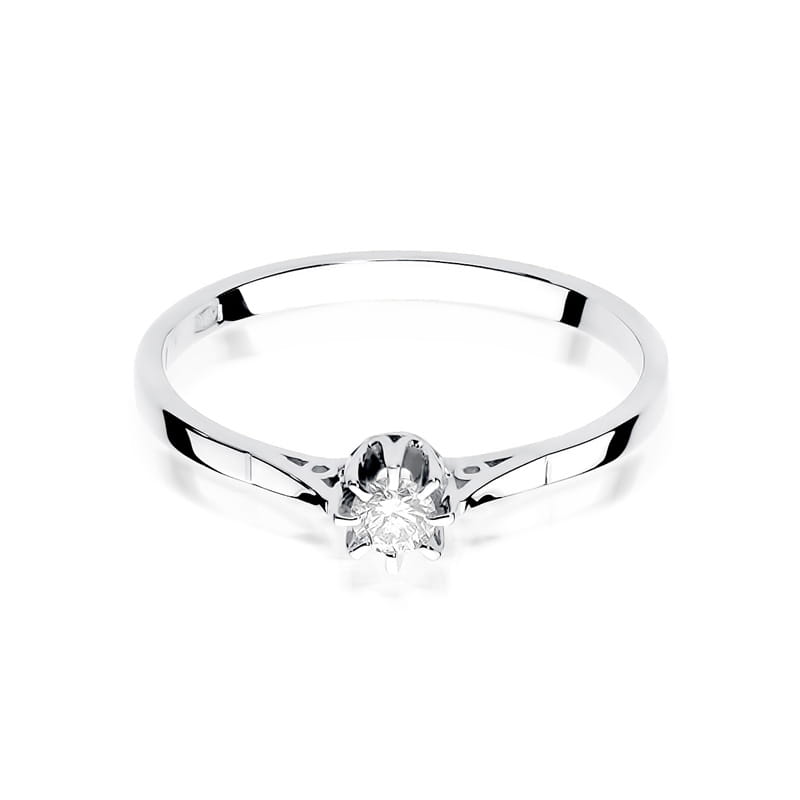 W209 Diamantový prsteň 0,08ct biele zlato Au 585/1000 - 1