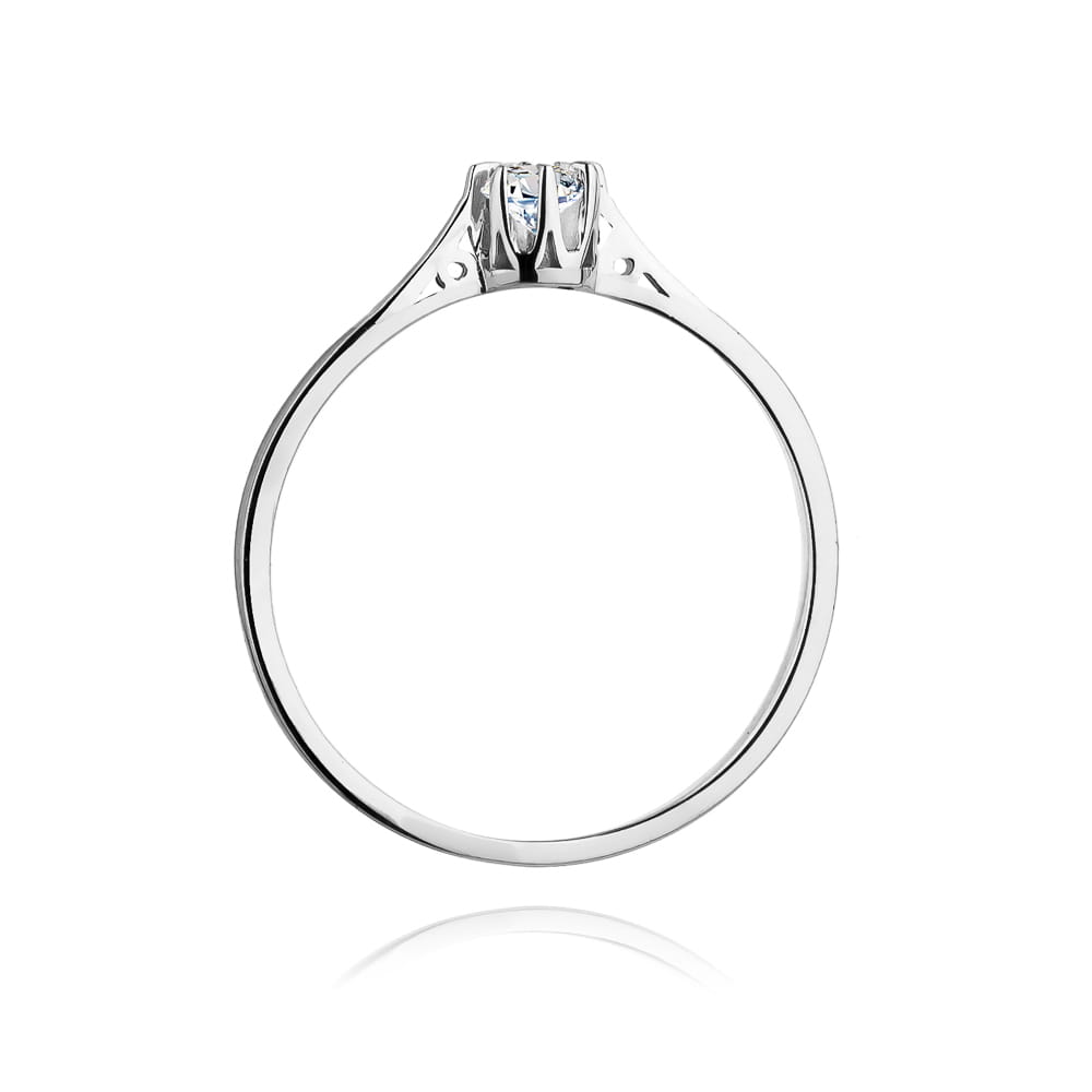 W209 Diamantový prsteň 0,10ct biele zlato Au 585/1000 - 2