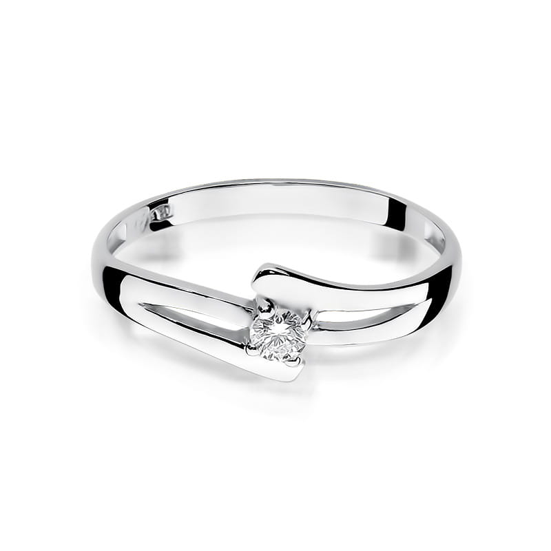 W210 Diamantový prsteň 0,08ct biele zlato Au 585/1000 - 1