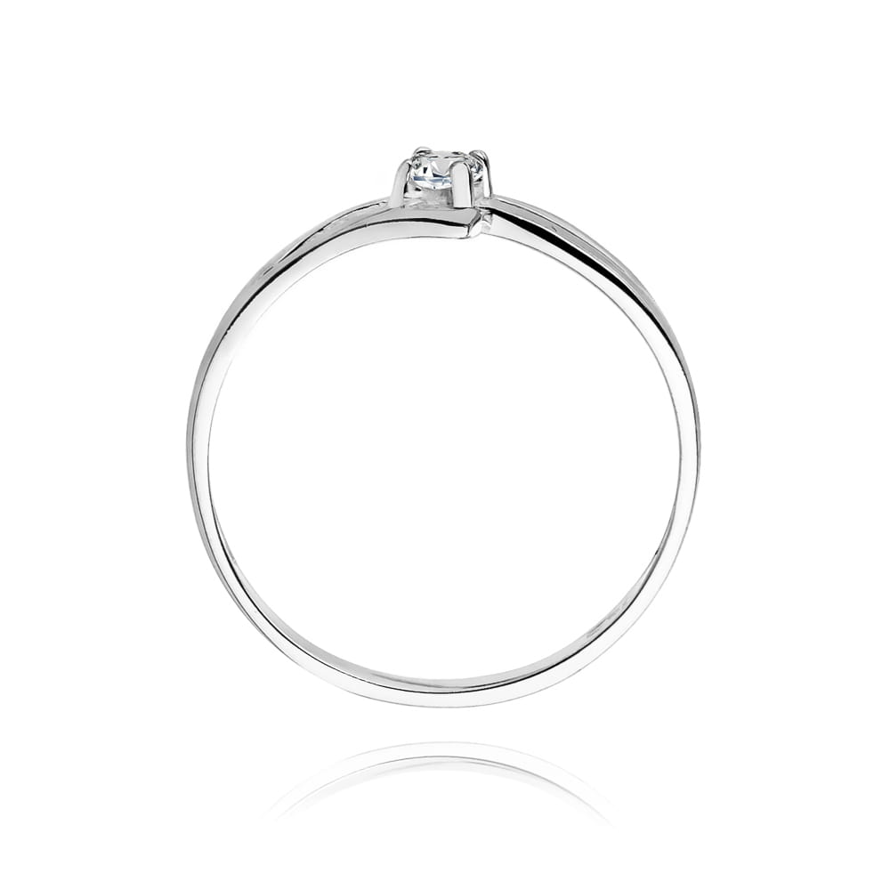 W210 Diamantový prsteň 0,08ct biele zlato Au 585/1000 - 2