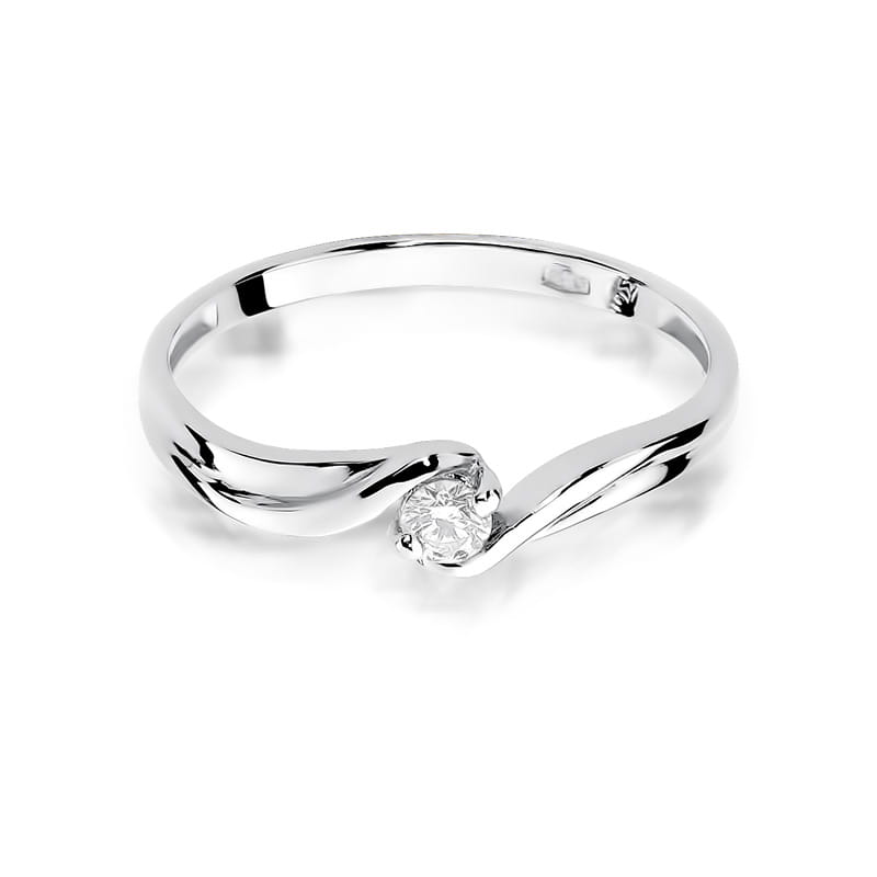 W211 Diamantový prsteň 0,10ct biele zlato Au 585/1000 - 1
