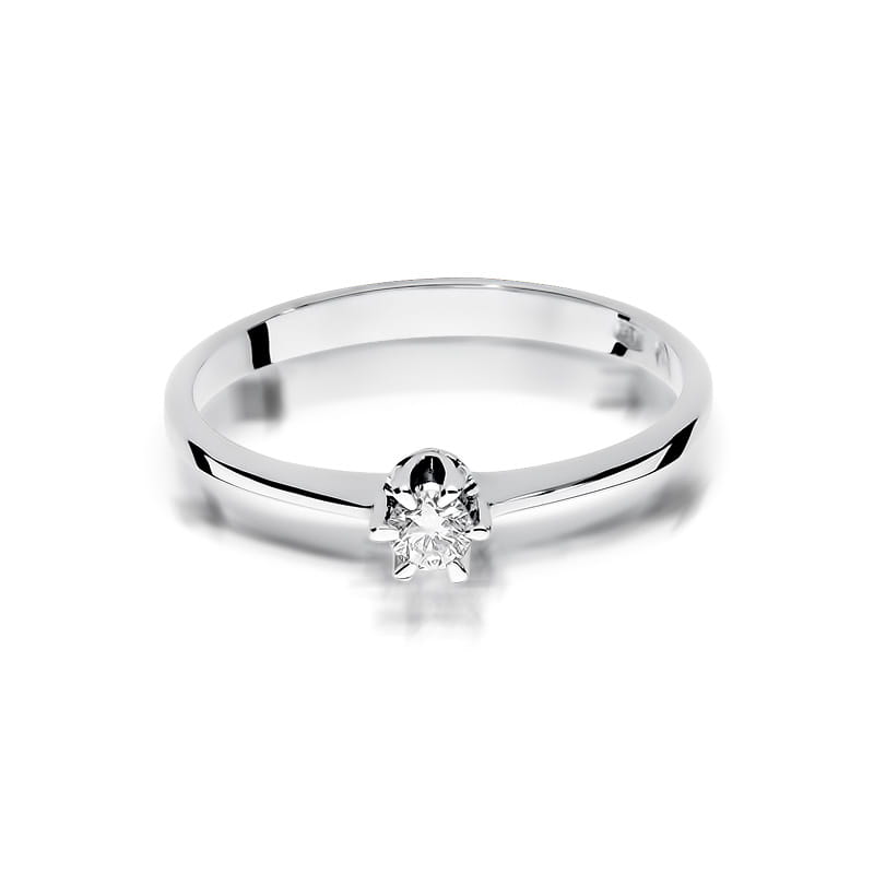 W220 Diamantový prsteň 0,10ct biele zlato Au 585/1000 - 1