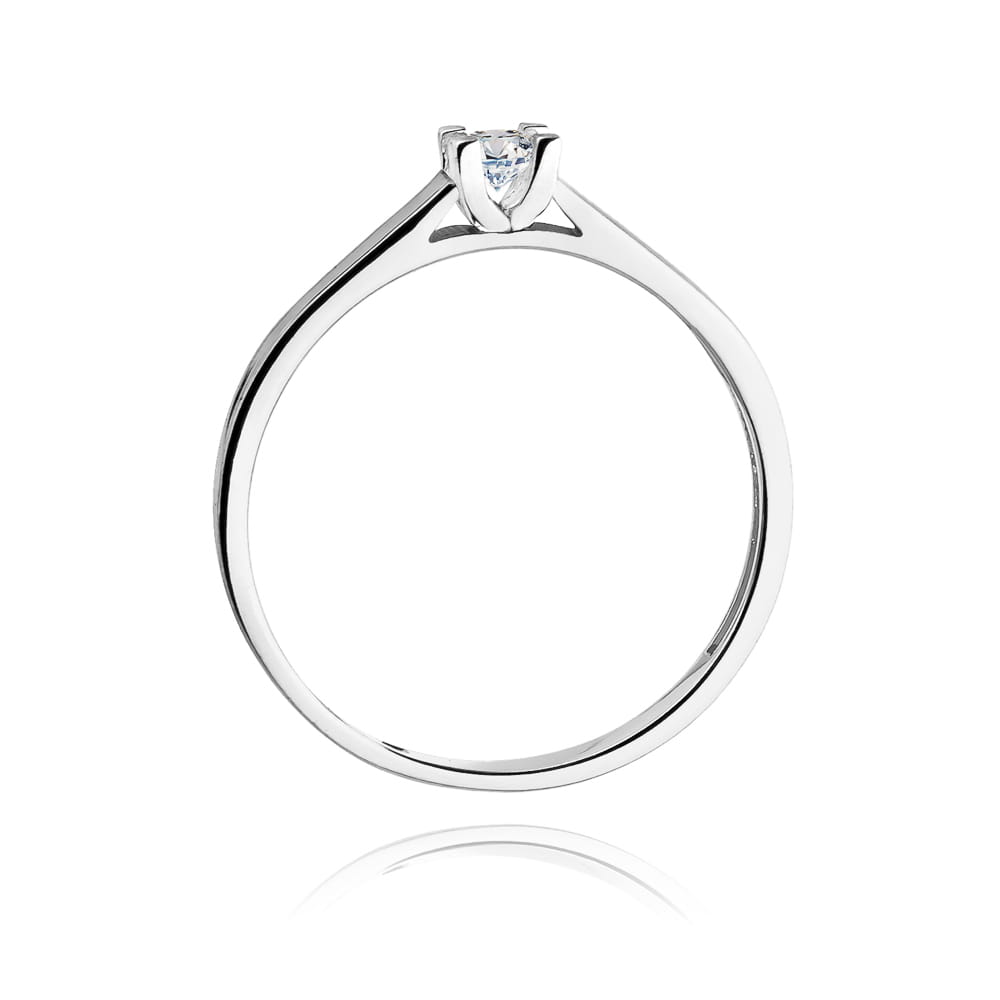 W221 Diamantový prsteň 0,10ct biele zlato Au 585/1000 - 2