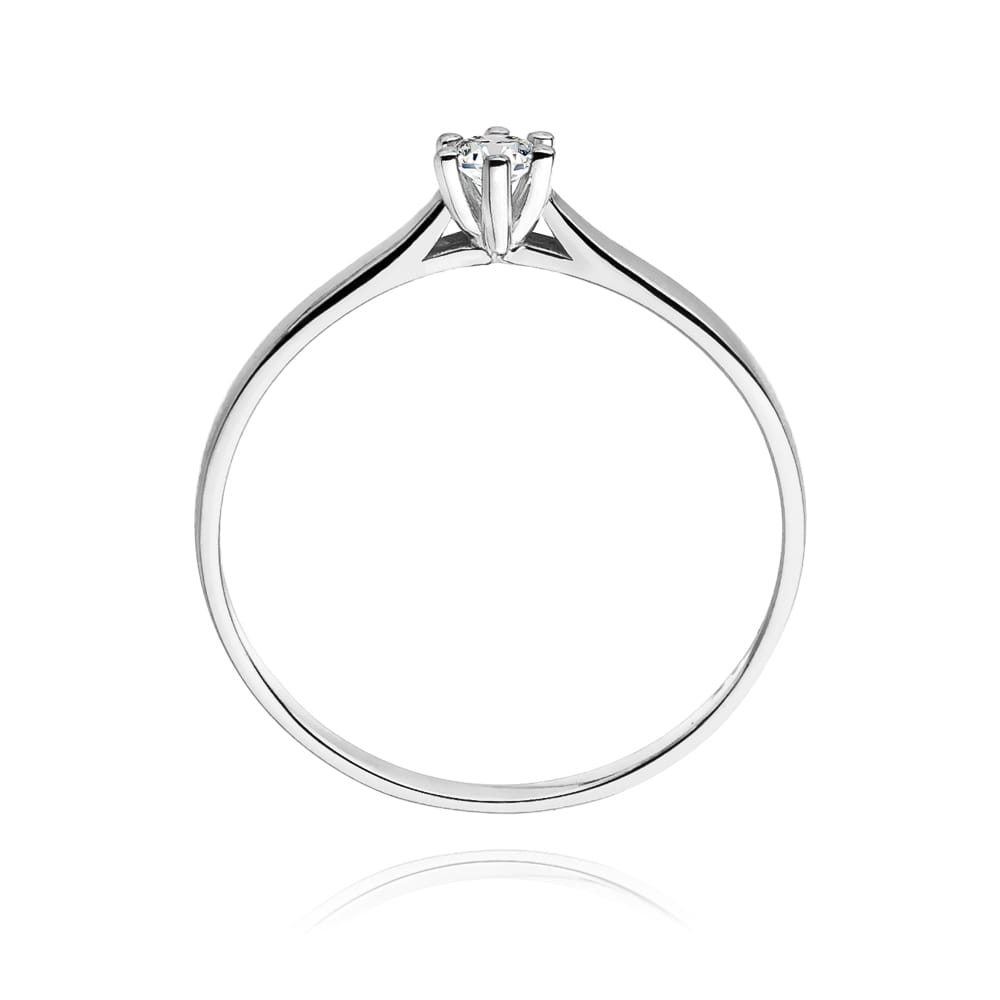 W222 Diamantový prsteň 0,04ct biele zlato Au 585/1000 - 2
