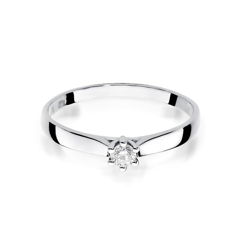 W222 Diamantový prsteň 0,10ct biele zlato Au 585/1000 - 1