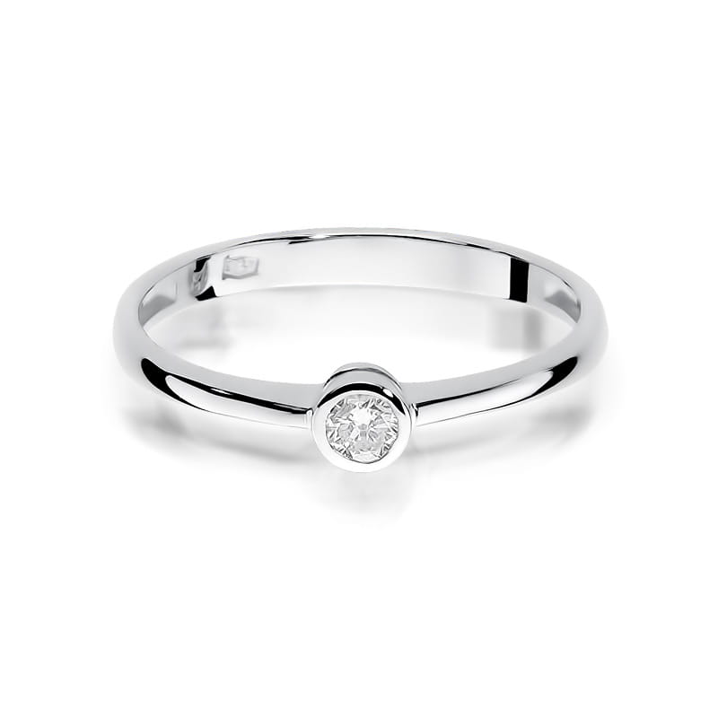 W224 Diamantový prsteň 0,10ct biele zlato Au 585/1000 - 1