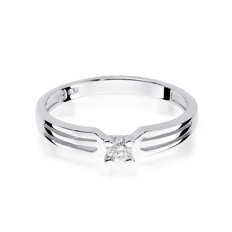 W226 Diamantový prsteň 0,10ct biele zlato Au 585/1000 - 1