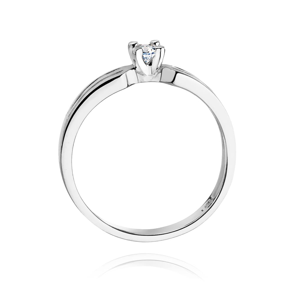 W226 Diamantový prsteň 0,10ct biele zlato Au 585/1000 - 2