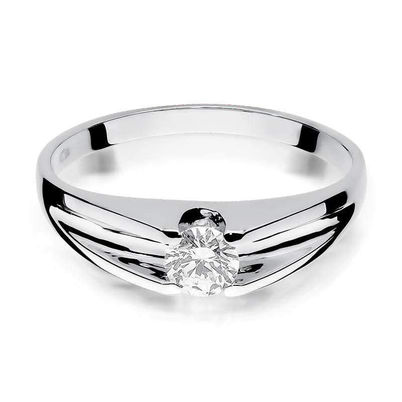W233 Diamantový prsteň 0,50ct biele zlato Au 585/1000 - 1