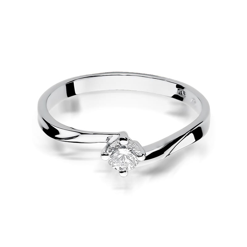 W243 Diamantový prsteň 0,20ct biele zlato Au 585/1000 - 1
