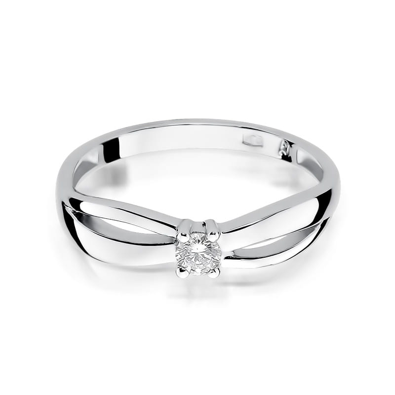 W248 Diamantový prsteň 0,10ct biele zlato Au 585/1000 - 1