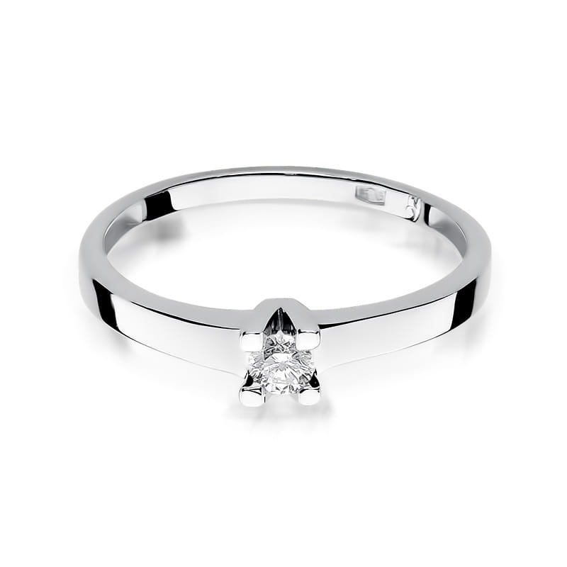 W252 Diamantový prsteň 0,12ct biele zlato Au 585/1000 - 1