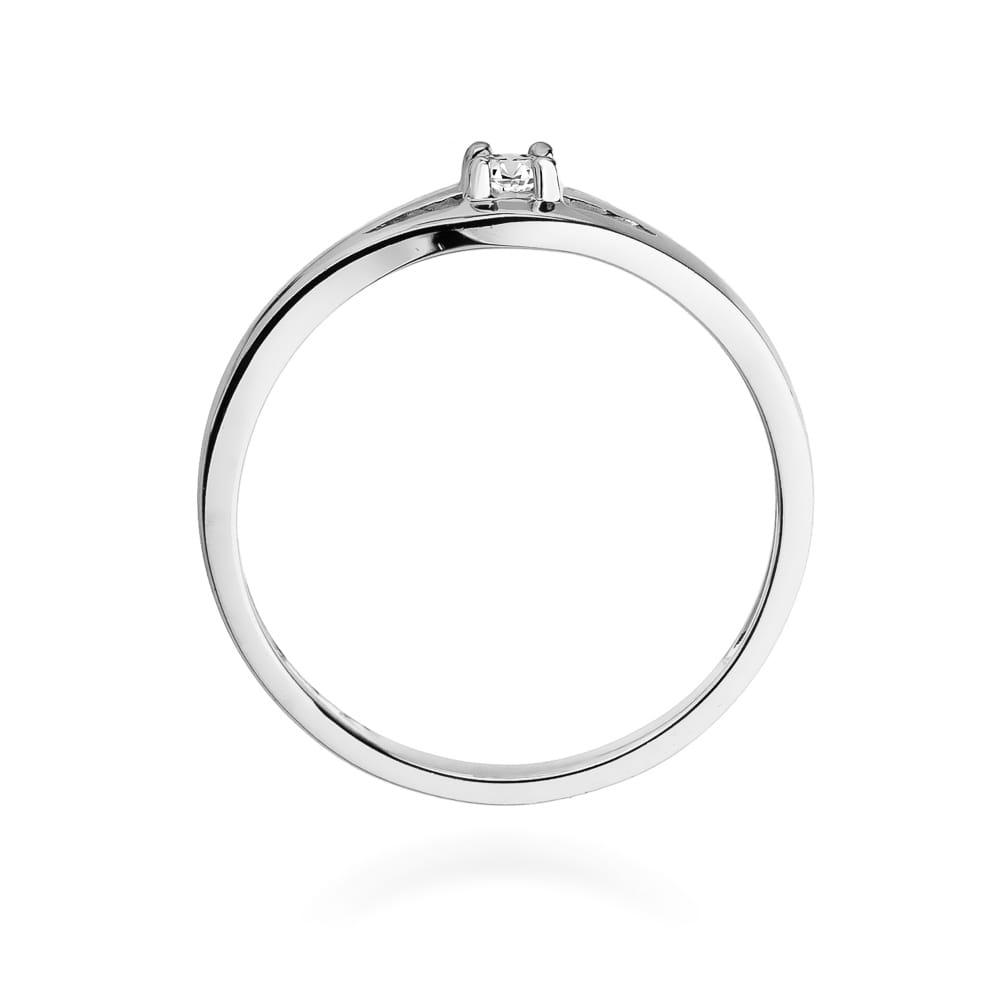 W254 Diamantový prsteň 0,10ct biele zlato Au 585/1000 - 2