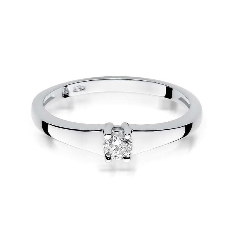 W257 Diamantový prsteň 0,15ct biele zlato Au 585/1000 - 1