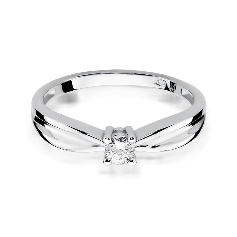 W259 Diamantový prsteň 0,15ct biele zlato Au 585/1000 - 1