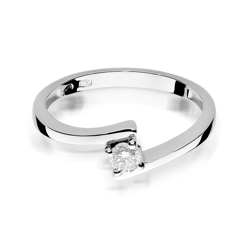 W260 Diamantový prsteň 0,15ct biele zlato Au 585/1000 - 1