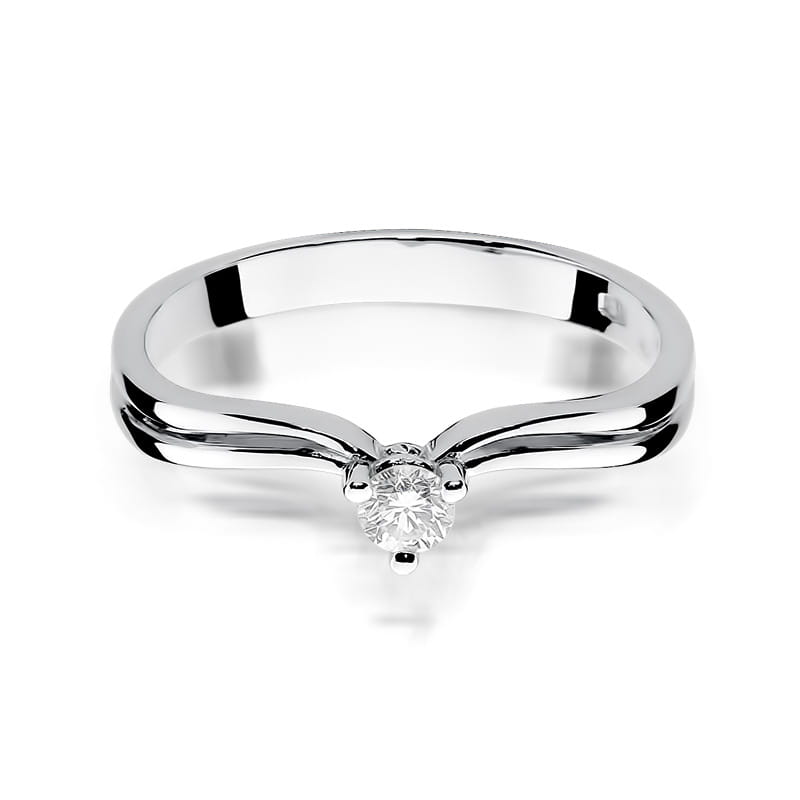 W261 Diamantový prsteň 0,15ct biele zlato Au 585/1000 - 1