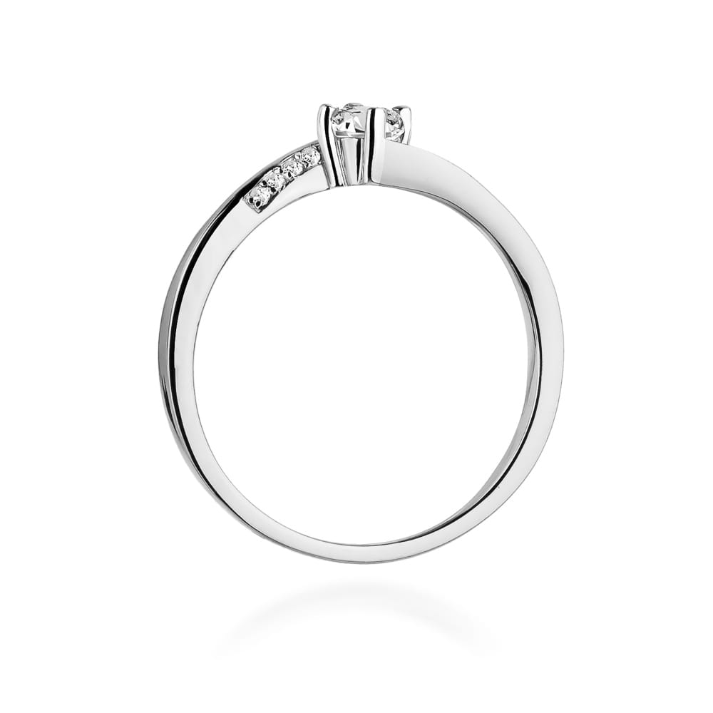 W262 Diamantový prsteň 0,15ct biele zlato Au 585/1000 - 2