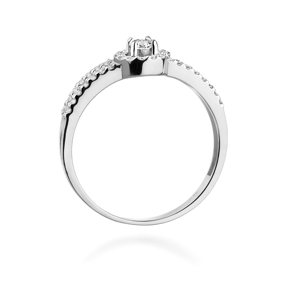 W272 Diamantový prsteň 0,10ct biele zlato Au 585/1000 - 2