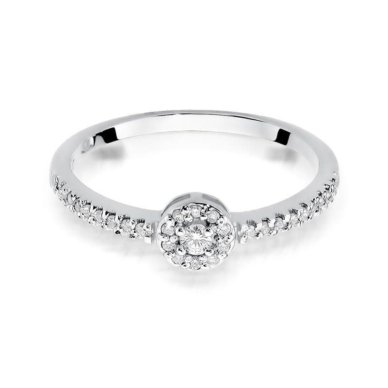 W273 Diamantový prsteň 0,05ct biele zlato Au 585/1000 - 1