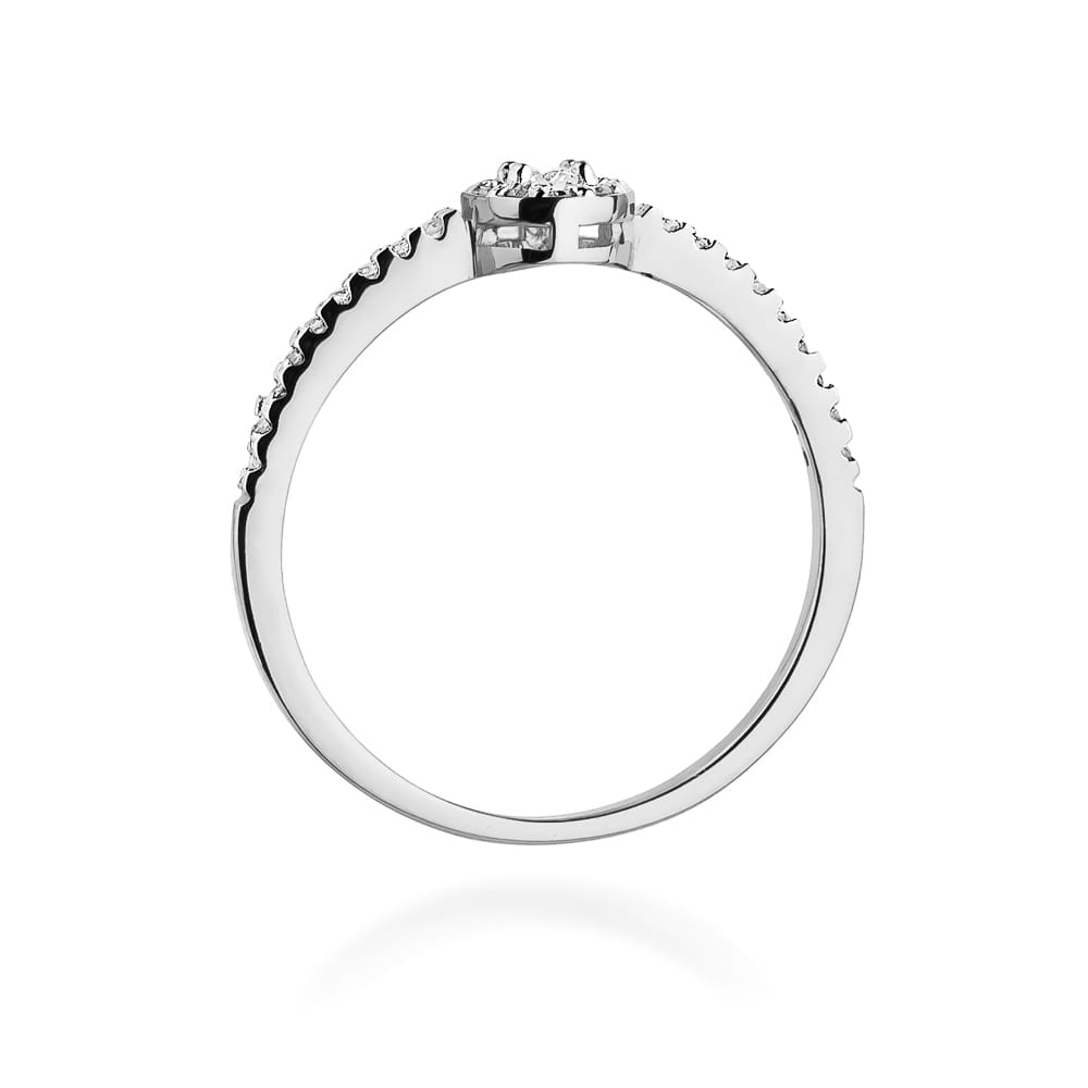 W273 Diamantový prsteň 0,05ct biele zlato Au 585/1000 - 2