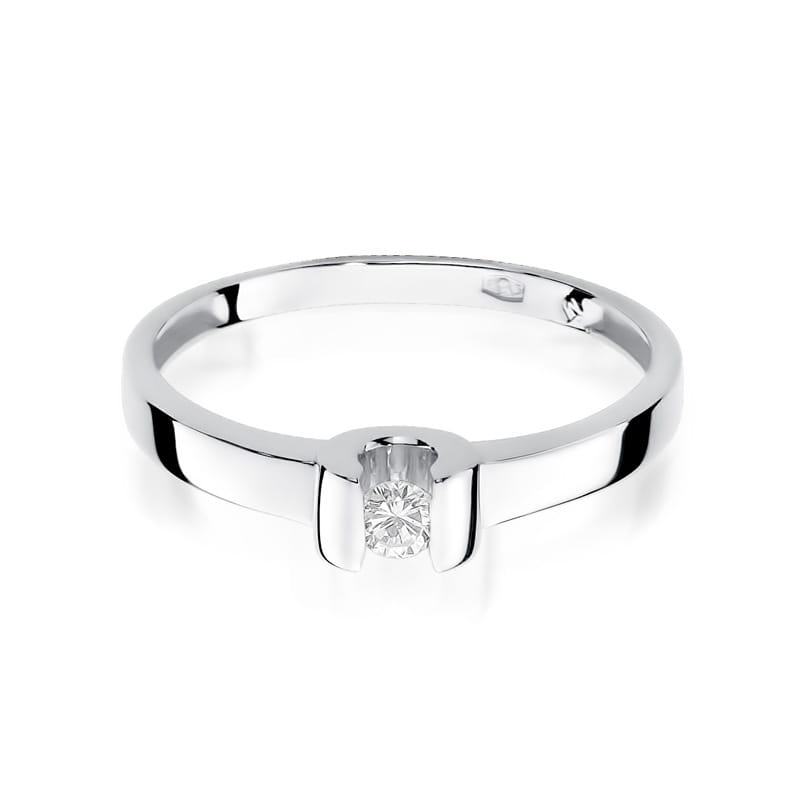 W277 Diamantový prsteň 0.08ct biele zlato Au 585/1000 - 1