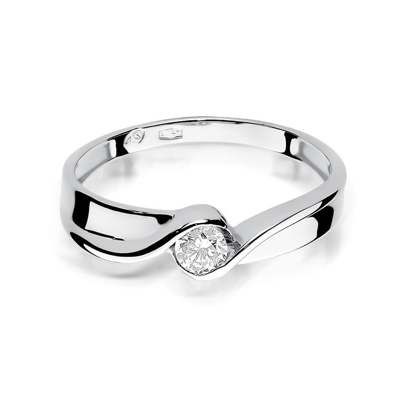 W278 Diamantový prsteň 0,15ct biele zlato Au 585/1000 - 1