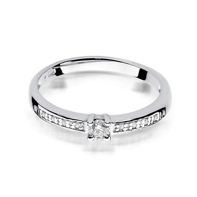 W288 Diamantový prsteň 0,08ct biele zlato Au 585/1000 - 1