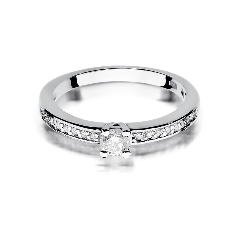 W288 Diamantový prsteň 0,20ct biele zlato Au 585/1000 - 1