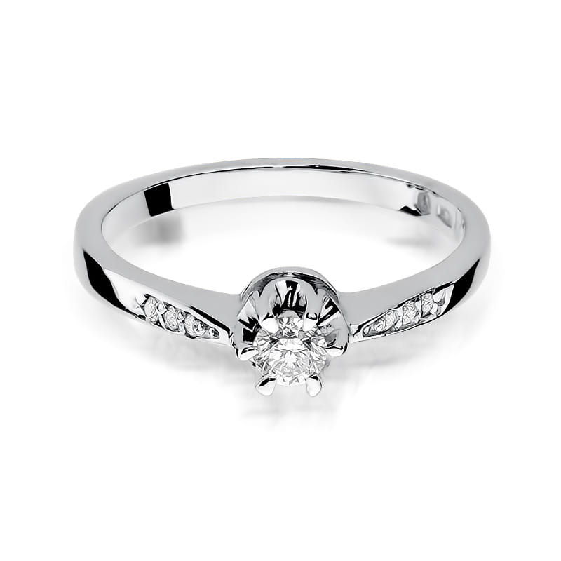 W291 Diamantový prsteň 0,20ct biele zlato Au 585/1000 - 1