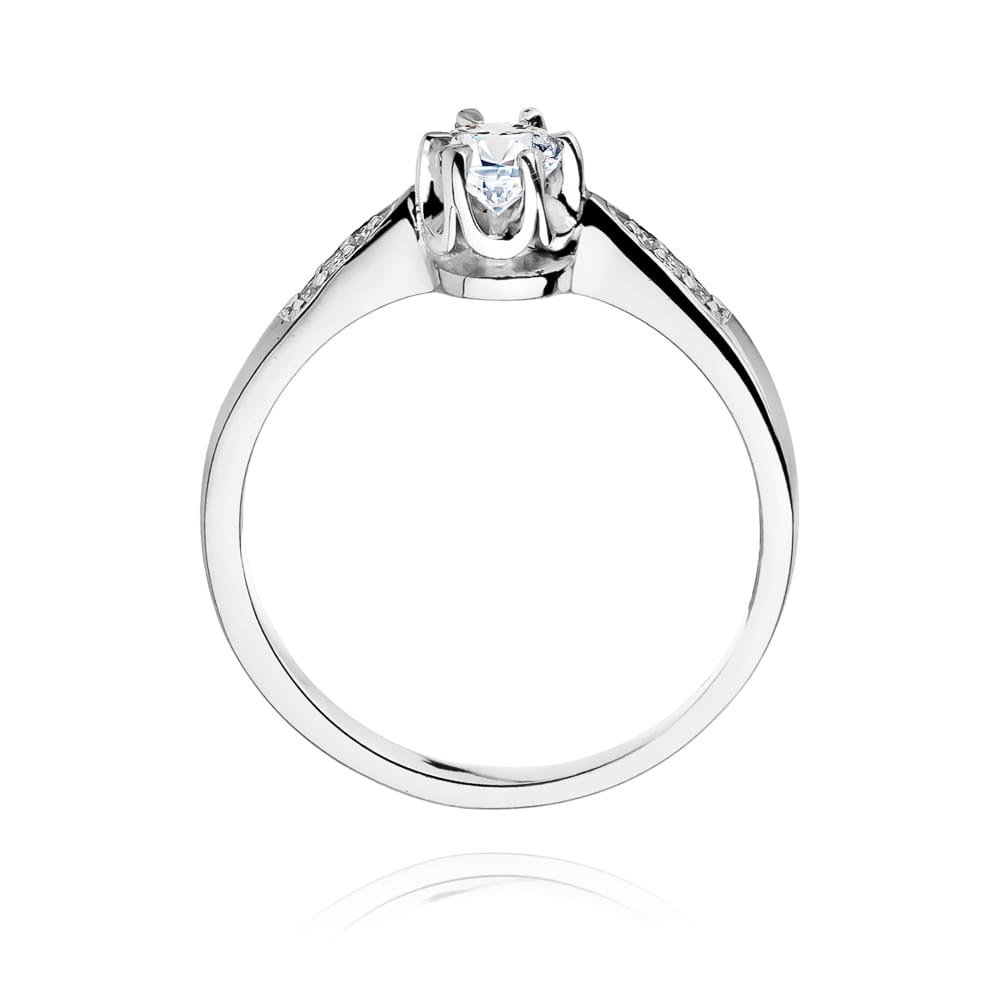 W291 Diamantový prsteň 0,20ct biele zlato Au 585/1000 - 2