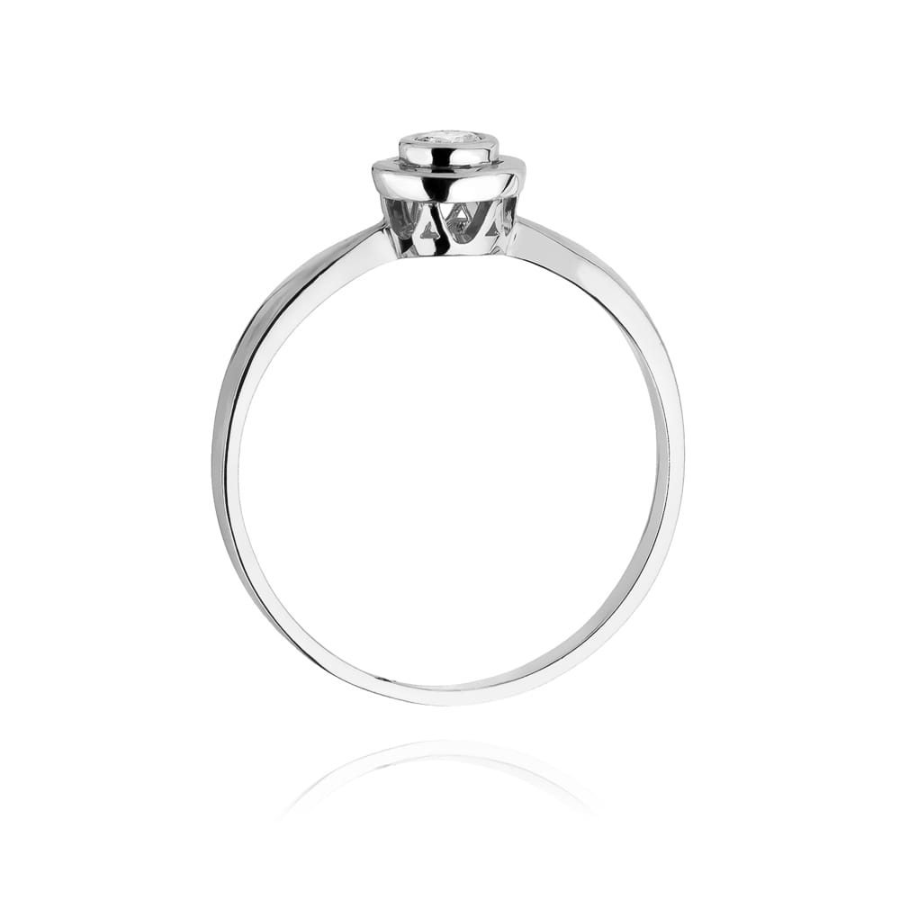 W294 Diamantový prsteň 0,10ct biele zlato Au 585/1000 - 2