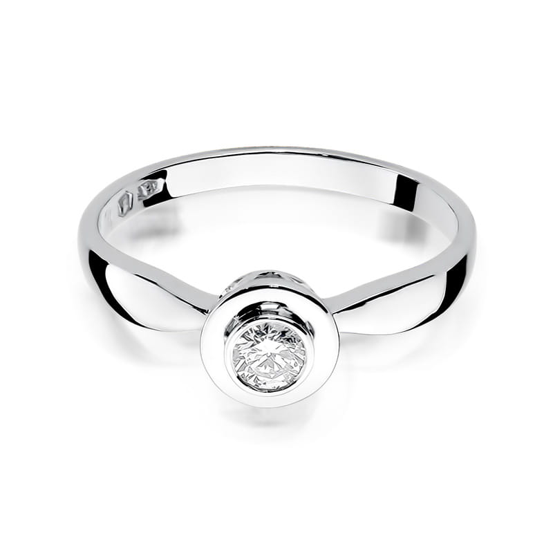 W294 Diamantový prsteň 0,15ct biele zlato Au 585/1000 - 1