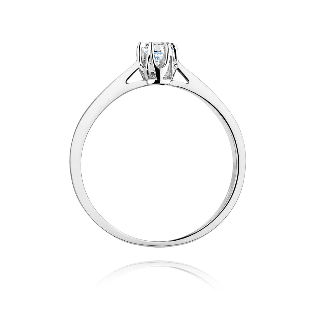 W295 Diamantový prsteň 0,12ct biele zlato Au 585/1000 - 2