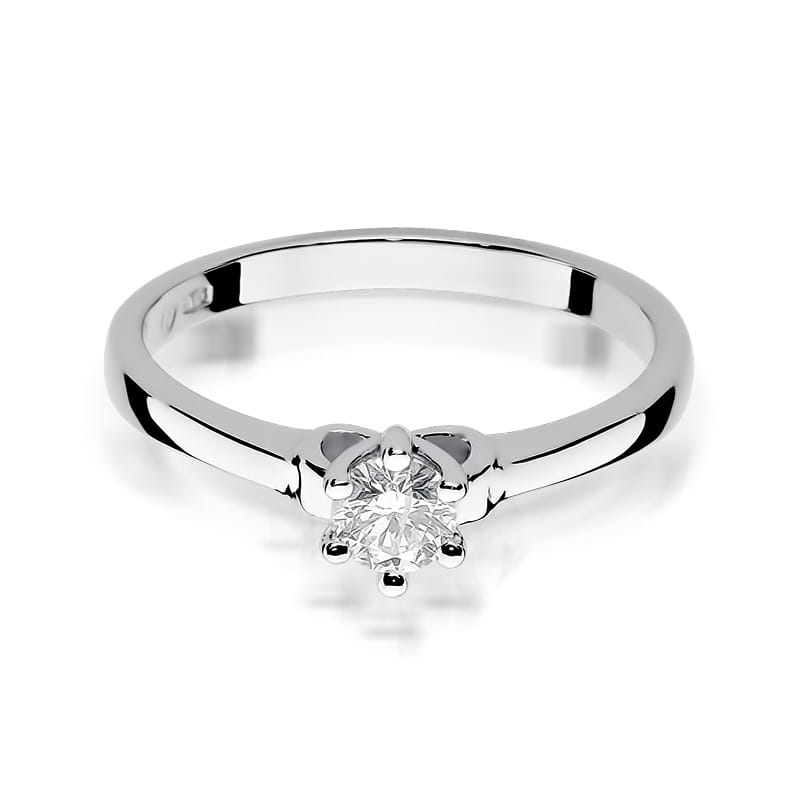W296 Diamantový prsteň 0,25ct biele zlato Au 585/1000 - 1
