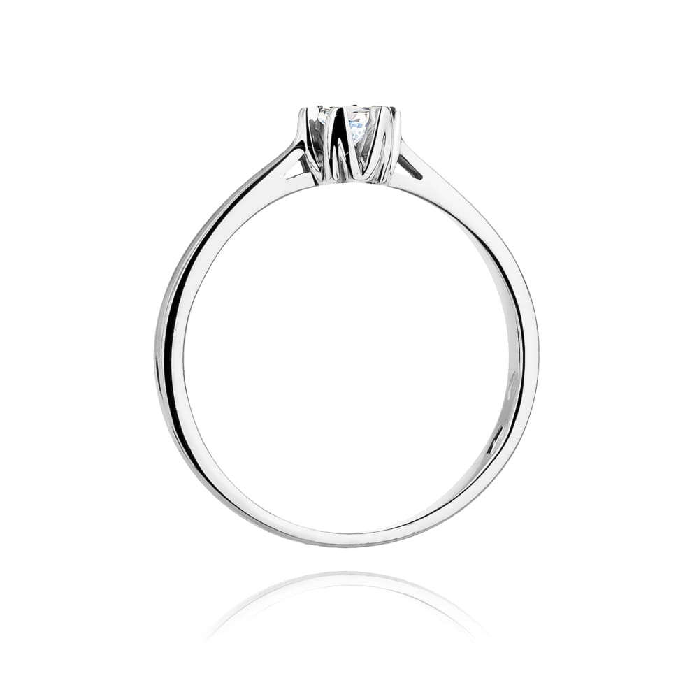 W299 Diamantový prsteň 0,12ct biele zlato Au 585/1000 - 2
