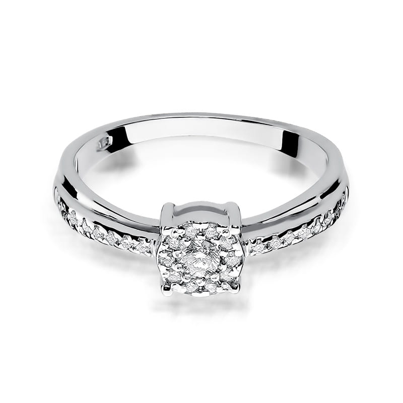 W302 Diamantový prsteň 0,08ct biele zlato Au 585/1000 - 1